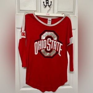 VS Pink sequin OSU logo shirt, size S.